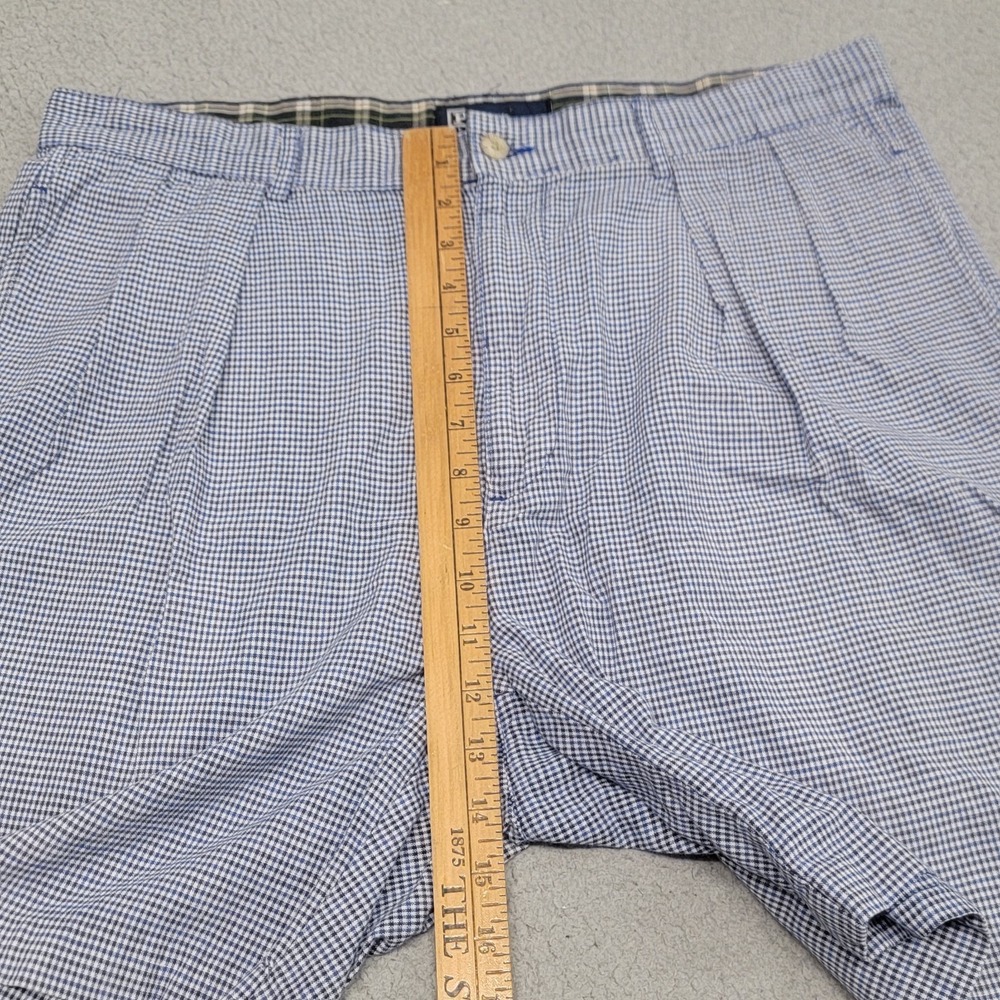 Polo Ralph Lauren Shorts Mens 36 (Fits 34) Classic Golf Blue Houndstooth Crest - Picture 8 of 11